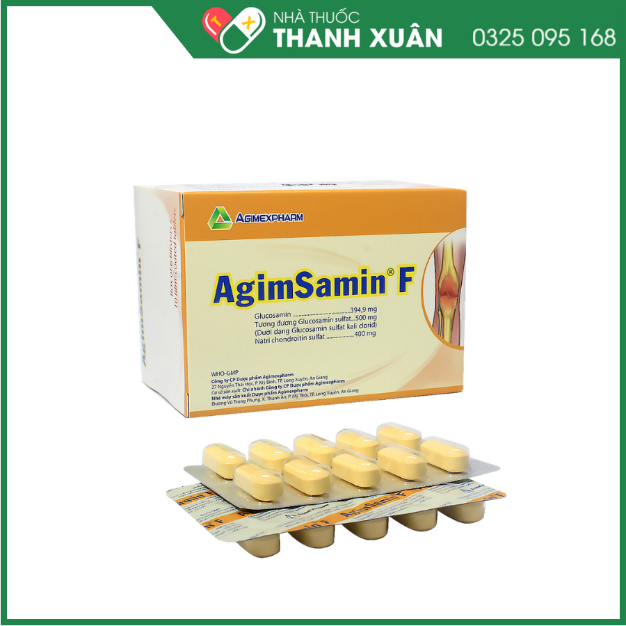 Agimsamin F giúp làm giảm triệu chứng của thoái hóa khớp gối